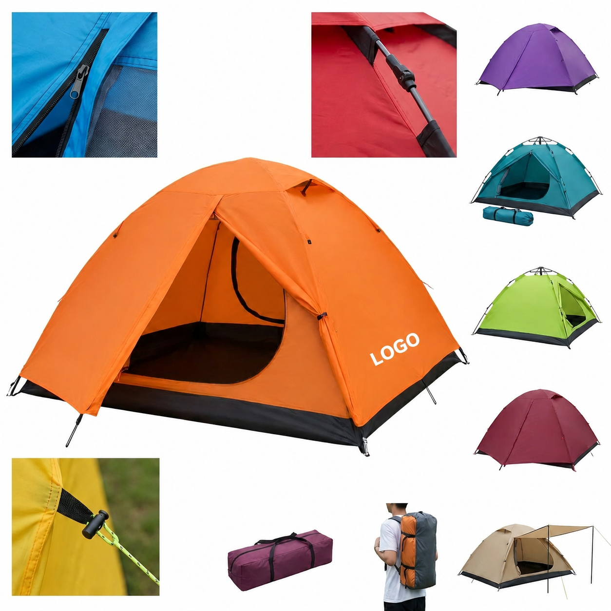Outdoor Portable 3-4 Person Instant Dome Tent