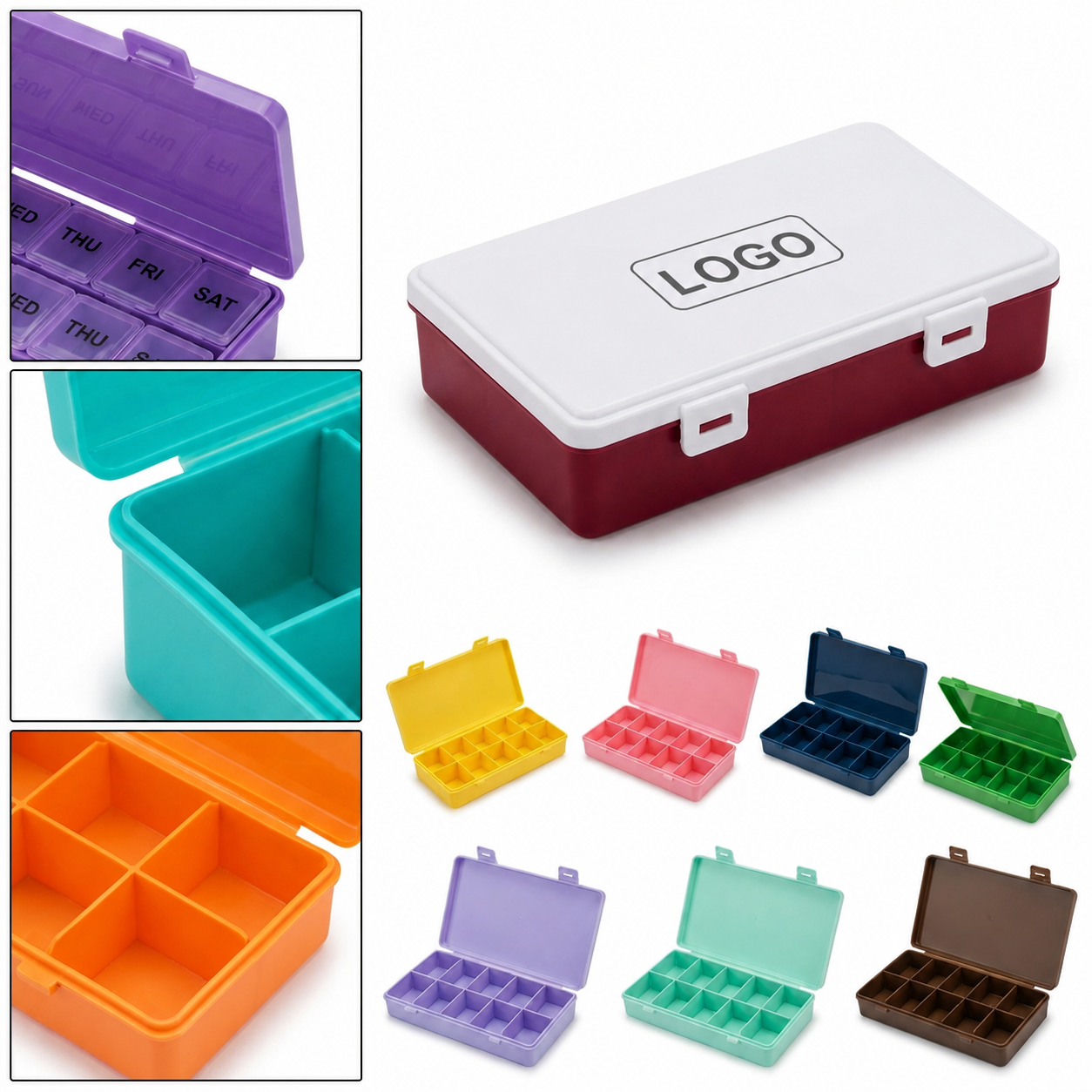 14-Compartment Weekly Pill Planner - AM/PM Daily Medication Organizer