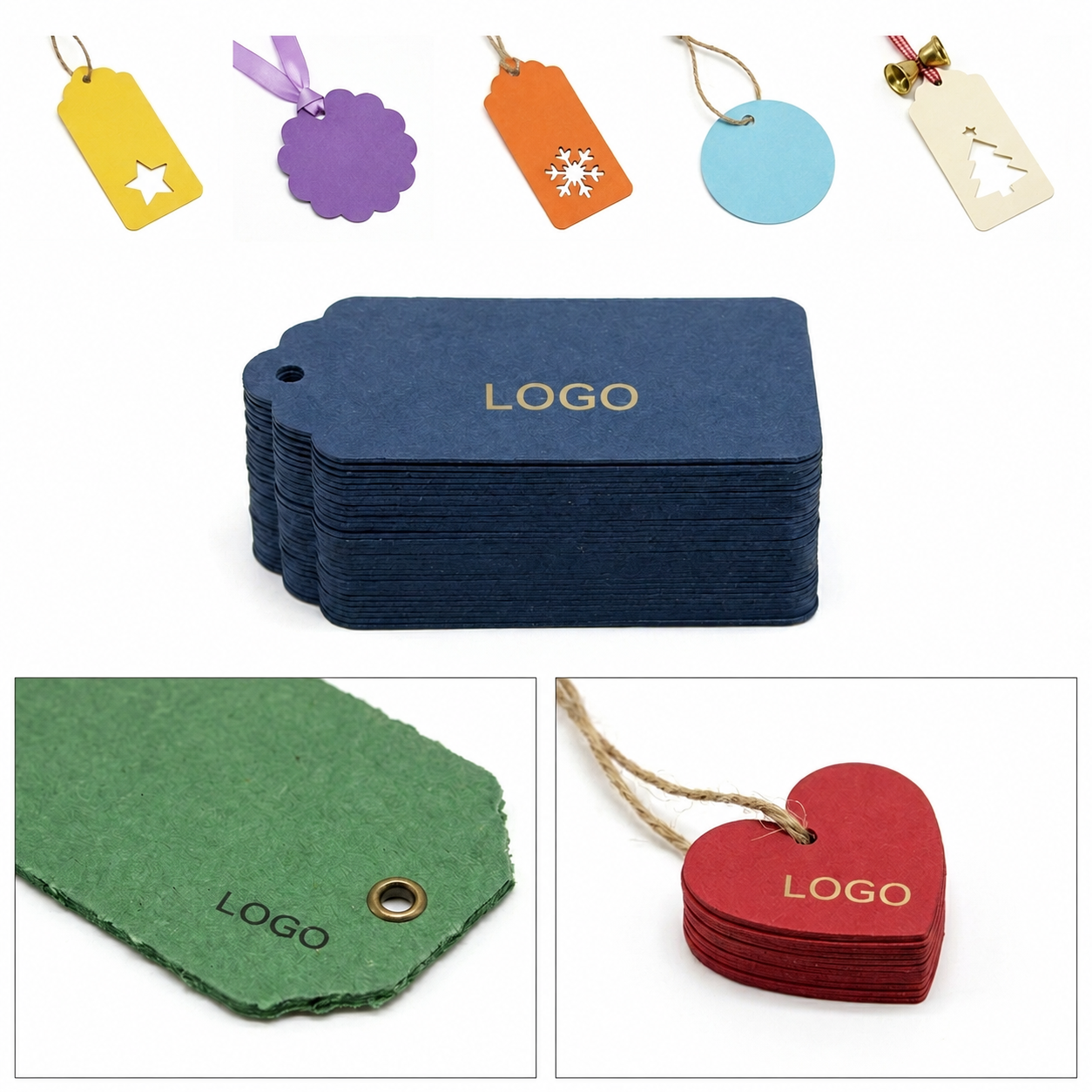 Rustic Kraft Paper Gift Tags with Hanging String for Event Favors