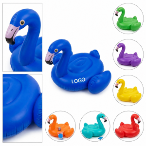 Vibrant Flamingo Inflatable Pool Raft with Integrated Handles